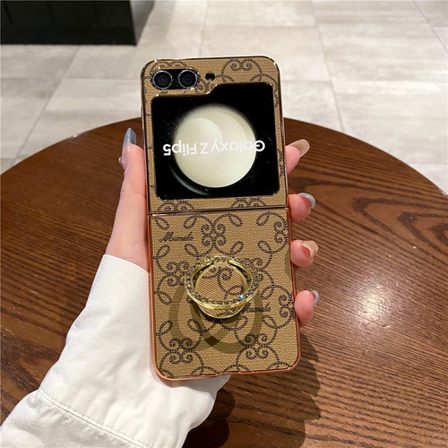 Funda Con Soporte De Anillo De Cuero Pu Galvanizado For Sam