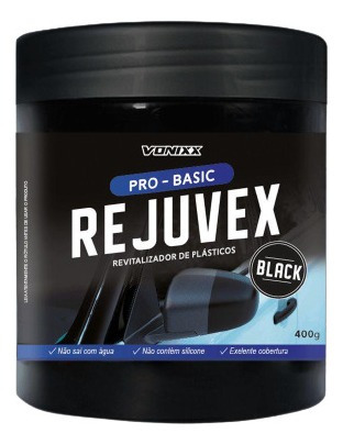 Imagem 1 de 3 de Rejuvex Black 400g Vintex Revitalizador De Plásticos