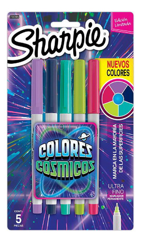 Set 5 Plumones Sharpie Colores Cosmicos