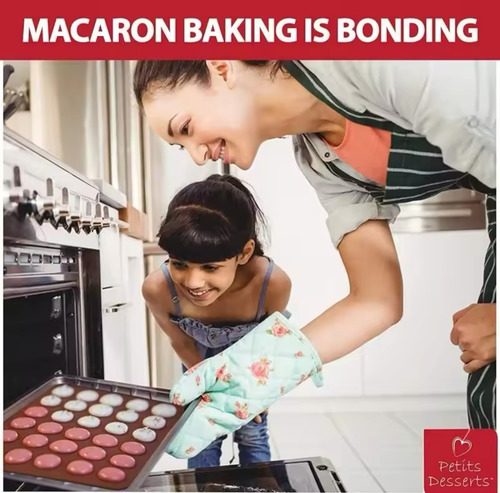 Tapete Silicona Molde 30 Macarrons Mat Para Horno Macarons
