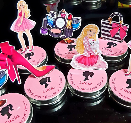 10 Souvenirs Barbie, Latitas Perzonalizadas Rellenas 3d 
