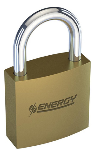 Candado Rectangular Bronce Energy - 75mm - Alta Seguridad