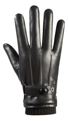 Guantes De Pantalla Táctil De Cuero Pu Para Hombre, Guantes