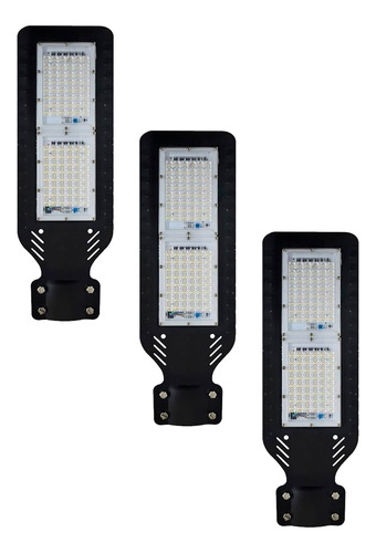 Lámparas Luminarias Led De 100 Watts Luz Blanca Ip65 9000lm Base Ajustable Para Poste Pack De 3 Piezas