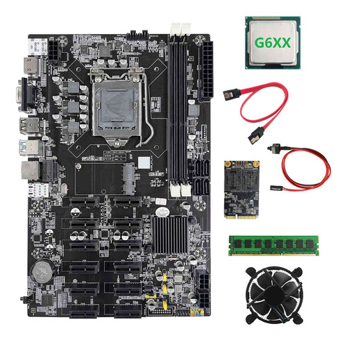 Placa Base B75 12 Pcie Eth+cpu G6xx+ddr3 4 Gb 1600 Mhz