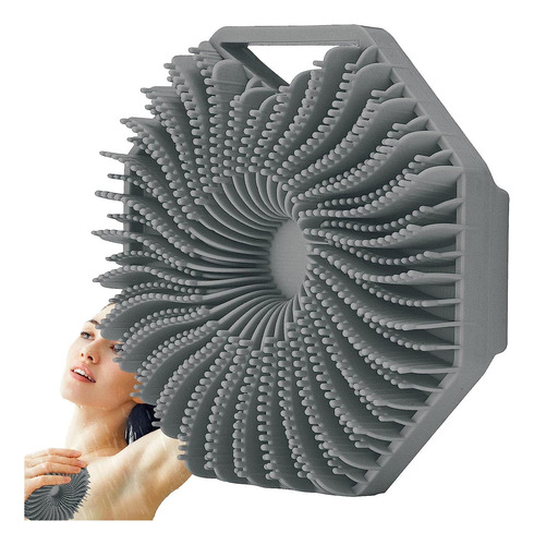 Depurador Baño Silicona Cepillo Manual Limpieza Corporal Con