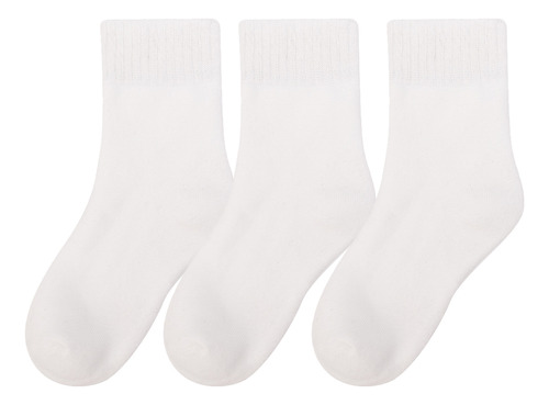 Calcetines Gruesos Para Mujer, De Algodón Cálido, Color Liso