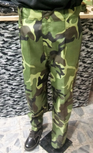 Pantalón Camuflado Selva De Gabardina Imper,...ideal Cazador