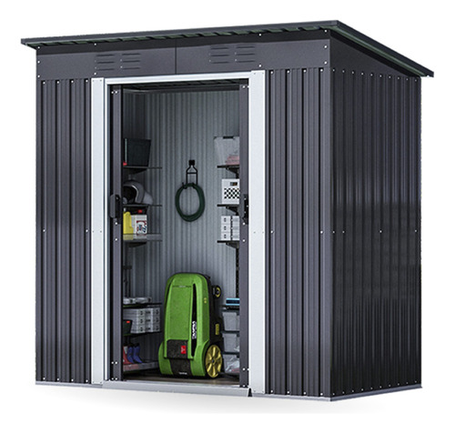 Caseta Depósito De Jardín Puerta Acero Galvanizado 3,24 M2