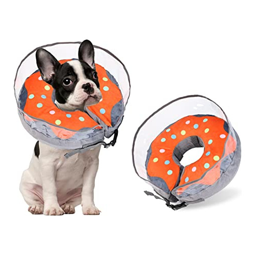 Cono Inflable Para Perros Medianos, Grandes Y Pequeños, Con