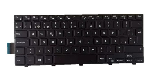 Teclado Dell Inspiron 14 3000 3451 Series Negro Español