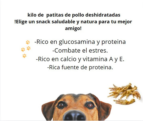 Patitas De Pollo Deshidratadas 2 Kg