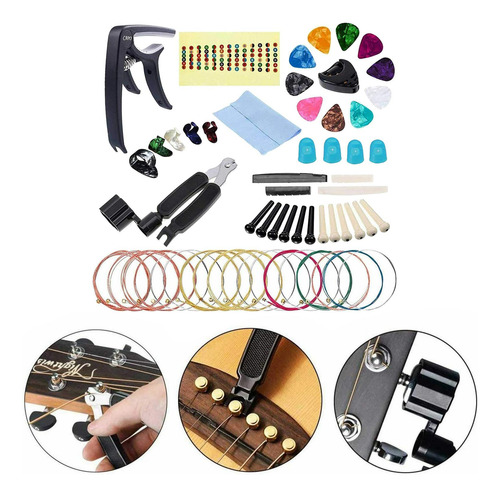 Kit De Accesorios Para Guitarra 41 Piezas Incluyendo Juego