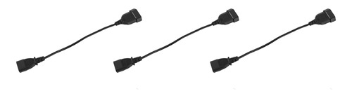 3 Cables Adaptadores De Corriente, Conector Macho Iec 320 C1