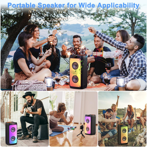 Máquina De Karaokê Hwwr Com 2 Microfones Sem Fio Bluetooth
