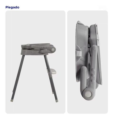 Silla Comer Bebé Mega Baby Doha 3 En 1 Convertible Booster Silla Convertible Gris