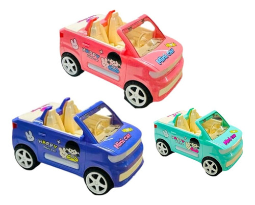 Brinquedo Mini Carro Conversível Menina Girl Com Luz Musica Cor Rosa