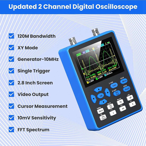 Osciloscopio Digital Dso2512g Con 2 Canales De Ancho De Band