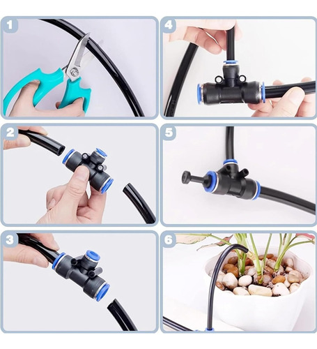 Sistema De Riego Automático Para Jardín Curvo De 360 Grados,