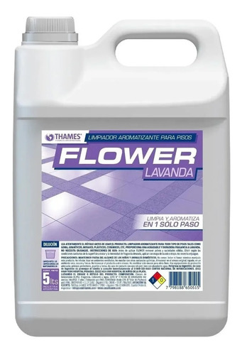 Desodorante Limpiador Pisos Flower 5 Lts Lavanda Thames