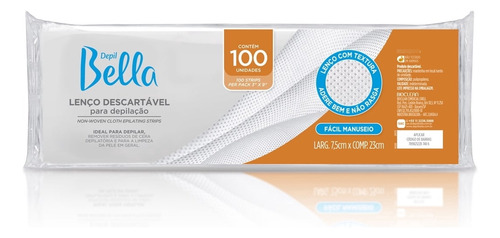 Depil Bella Lenço Descartável Depilação Com Furinhos 100un