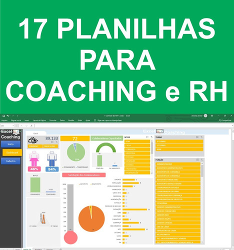Imagem 1 de 8 de Planilhas Para Coaching, Rh, Gestão De Pessoas E Equipes Etc