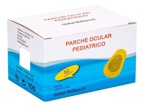 Parche Ocular Infantil C/piel Caja De 50 Unidades