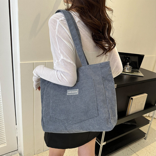 A Bolso De Pana Para Mujer Con Bolsillos Y Compartimentos,