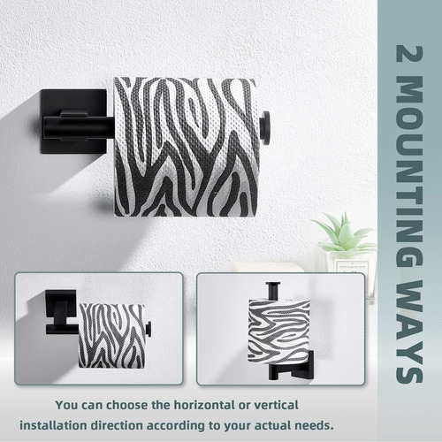 Soporte De Pared Para Papel Higiénico Negro - 304 Acero Inox