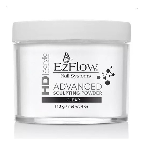 Ezflow Polímero Hd Acrylic Powder X 113g Uñas Esculpidas Color Clear