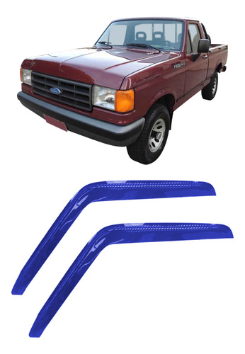 Par Calha Chuva Pick Up Ford F1000 1993 A 1998 Em L Fume