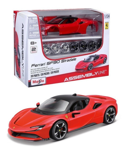 Ferrari Sf90 Stradale - Kit Em Metal P/ Montar 1/24 - Maisto