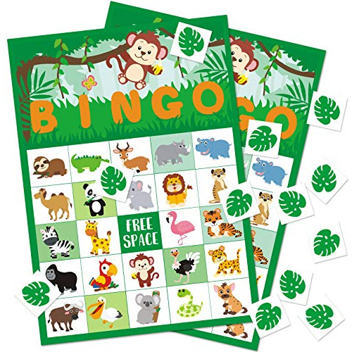 Safari Party Bingo Game Jungle Theme Party Favors Supplies S