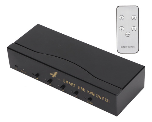 Conmutador Kvm 4 Entradas Y 1 Salida Vga 1920 X 1440, Resolu