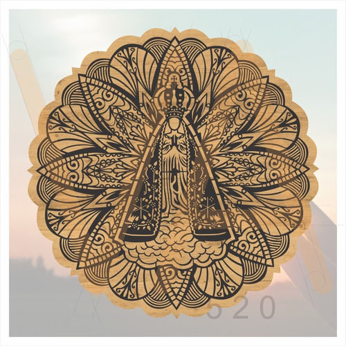 Vetor De Corte, Mandala Nossa Senhora, Cnc Laser