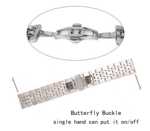 Imagen 4 de 8 de Correa De Eslabones De Lujo Para Fossil Q Wander + Mica