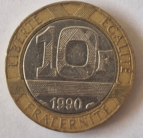 Espectacular Moneda De 10 Francos De 1990 De Francia (rara)