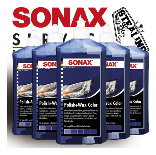 Sonax | Polish + Wax Color | Pulidor + Cera Carnauba | Azul