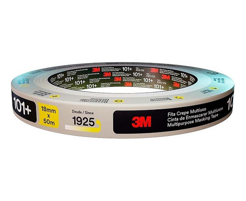 Fita Crepe 3m Masking Tape 101+ 18mm X 50m