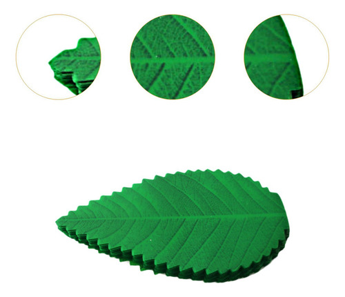 200x Hojas Artificiales, Decoración De Platos Verde Oscuro