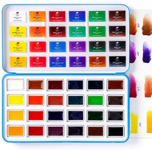 Imagen 1 de 10 de Acuarelas Paul Rubens Set De 24 Colores