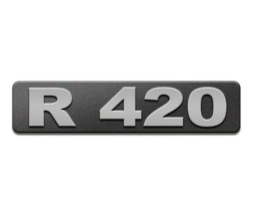 Emblema Potência - Cinza - Para R420 Moderno