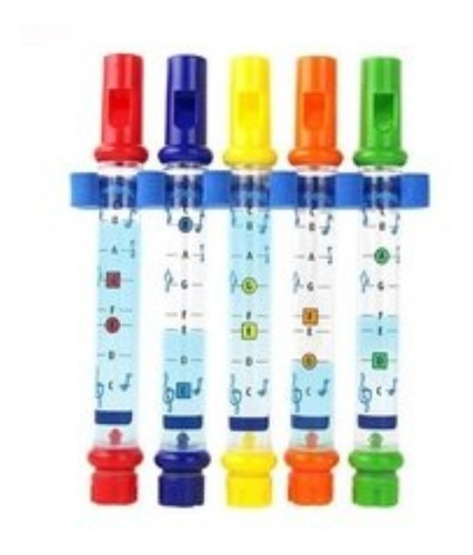 Imagen 2 de 5 de Flauta Para Baño Infantil X5 Juego De Agua Instrumento 0450