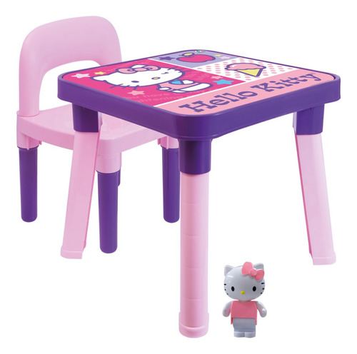 Mesa Infantil Didática Hello Kitty + Casinha E Big Cozinha