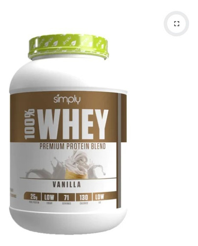 Simply 100% Whey Blend Premium Protein 5lb 71 Serv Sabor Vainilla