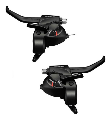 Imagen 2 de 7 de Par De Shifters Integrados Shimano Ez Fire Ef41 - 3x7 Vel.