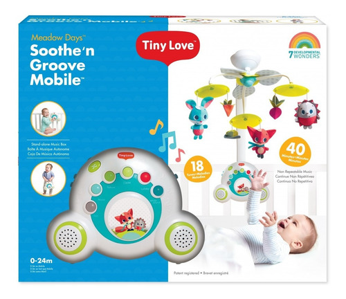 Móbile Giratorio Musical Com Luz Soother'n Groove Meadow Day
