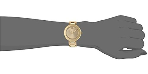 Reloj Movado Mujer De Cuarzo Suizo Y Oro Plateado Modelo 360