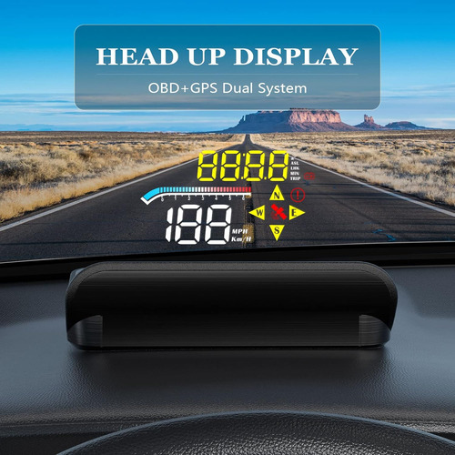 Proyector Gps Hud Obd2 Con Pantalla Frontal Y Velocímetro