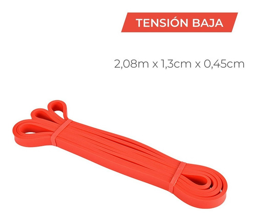Imagen 3 de 10 de Super Banda Dominadas Resistencia Baja 2.08mt 3-15kgs 2.1cm